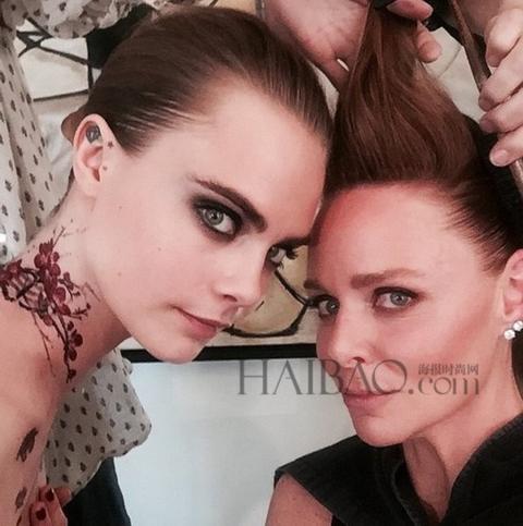 卡拉·迪瓦伊 (Cara Delevingne) ,设计师丝黛拉·麦卡妮 (Stella McCartney)