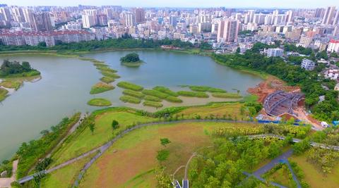 【新时代幸福美丽新边疆】海口美舍河凤翔湿地公园：把“梯田”搬到市民家门口