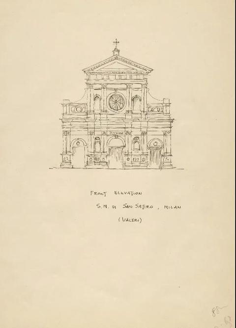 梁思成在宾夕法尼亚大学建筑系的作业 1925年