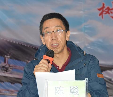 张北德智中学校长杜建斌,常务副校长董连杰,综合办主任杨建彬,教务处